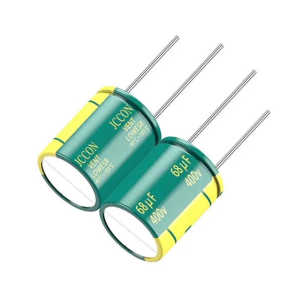 Pack of 10 JCCON Aluminum Electrolytic Capacitors High-Frequency 68μF & 400V NIB